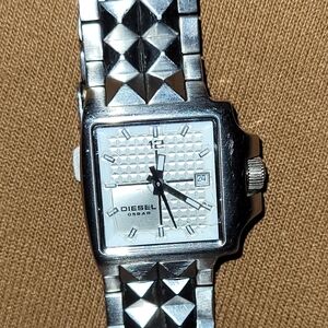 Diesel Silver Geometric Watch